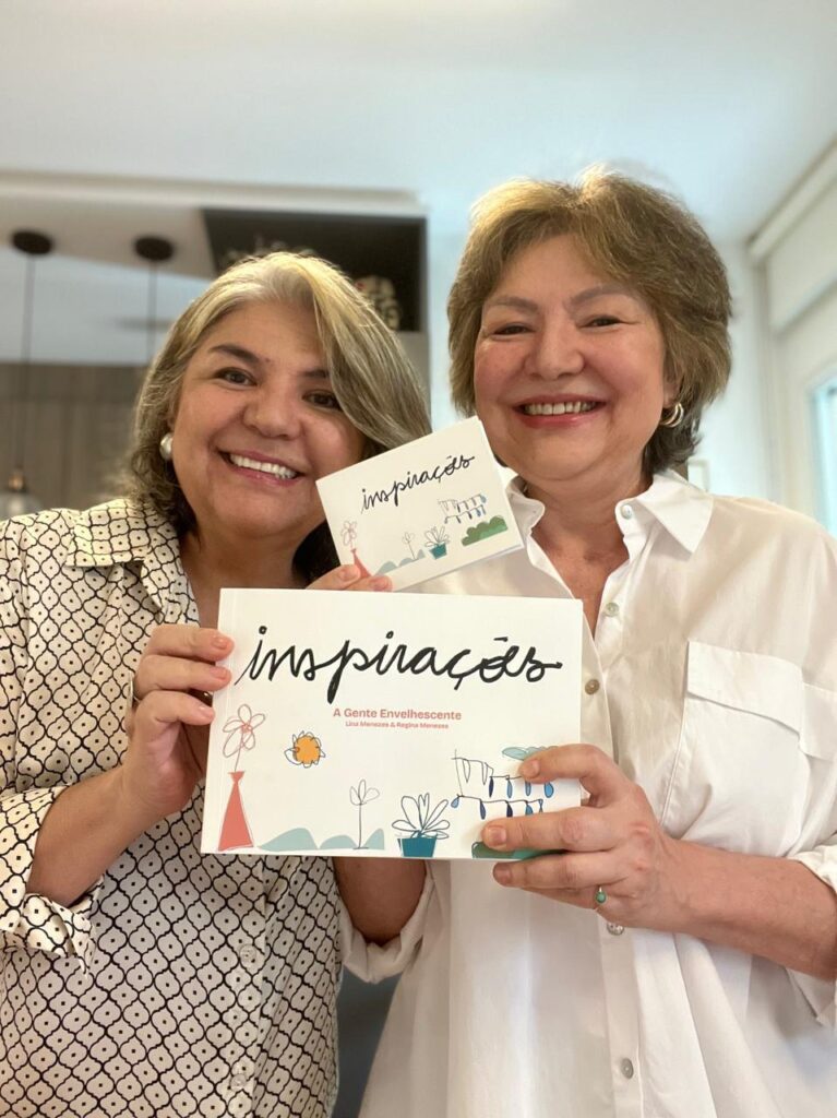 As jornalistas e irmãs Lina e Regina Menezes lançam o livro Gente Envelhescente: Inspirações, neste sábado (8), às 19 horas, na Livraria da Vila.