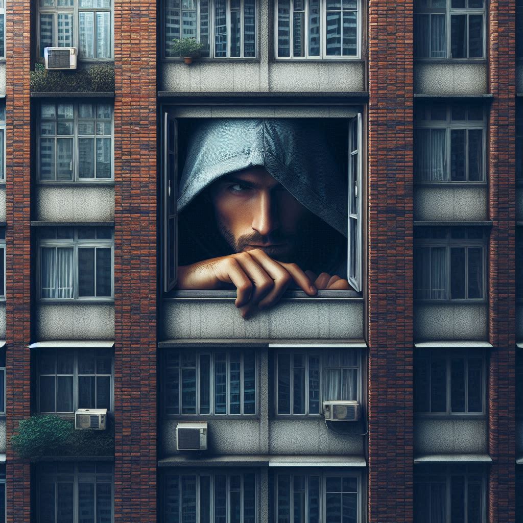 A desigualdade entre homem e mulher está até dentro de casa. Enquanto, qualquer homem pode ficar à vontade dentro do seu apartamento, a mulher tem que se esconder para não ser observada pelas janelas