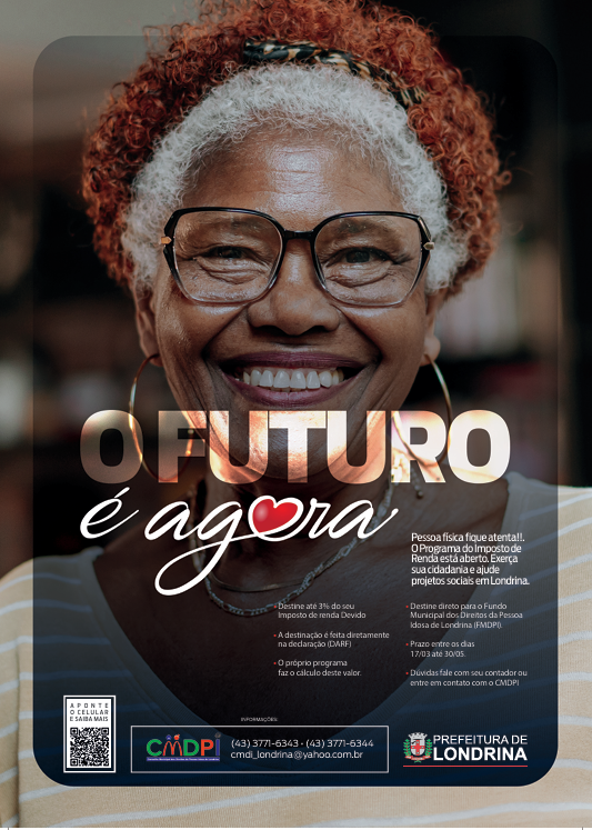 Doação de 3% do valor devido do IR pode ajudar pessoas com Alzheimer e seus familiares, em Londrina. A doação deve ser feita pelo modelo completo da declaração ao Fundo Municipal dos Direitos da Pessoa Idosa de Londrina