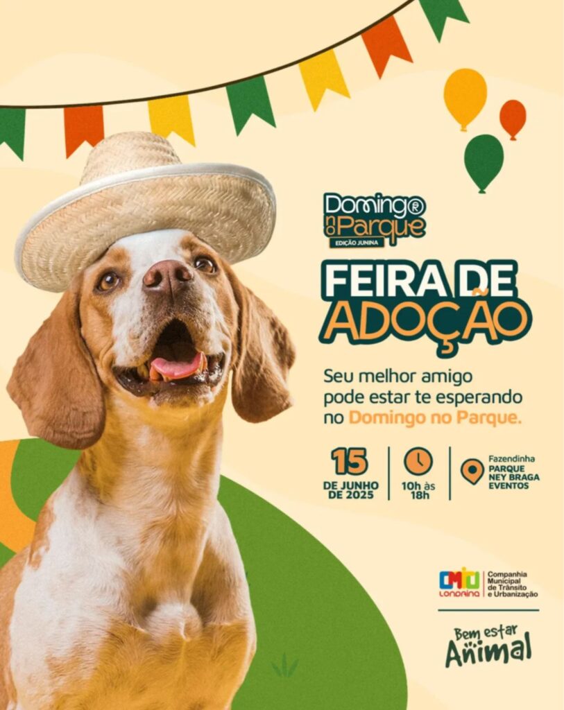 Parceria entre SRP e CMTU promove feira de adoção de animais, durante evento Domingo no Parque, dia 15