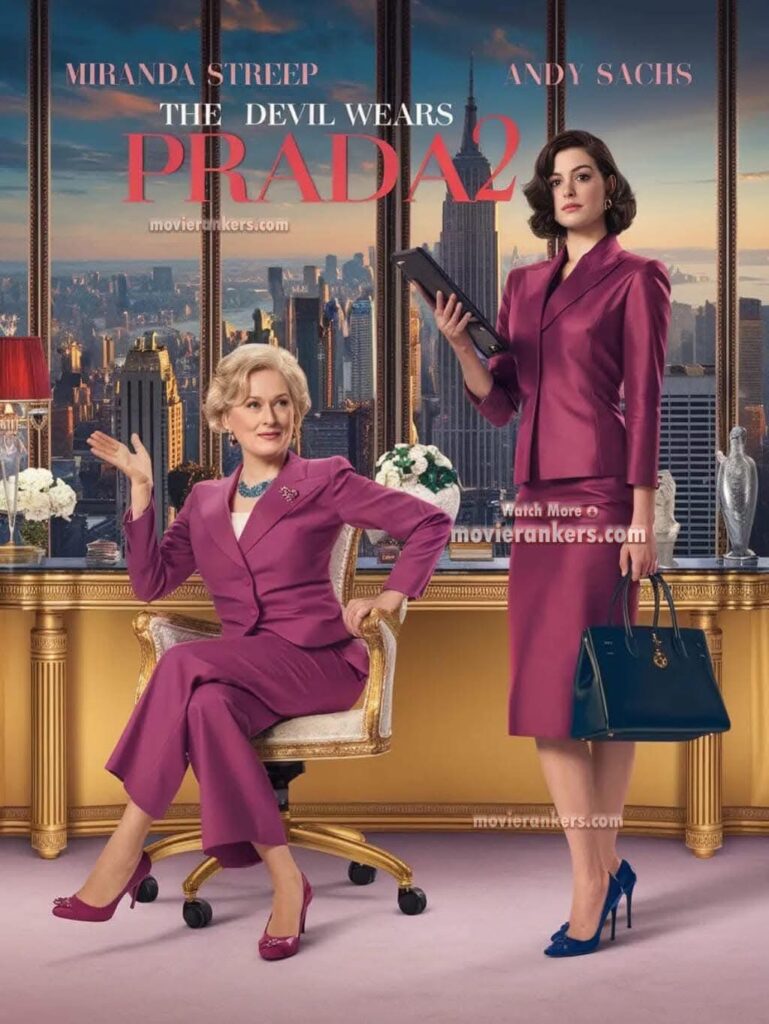 O Diabo Veste Prada 2 será lançado no ano que vem e deve trazer o novo momento da moda, onde as revistas de moda estão morrendo e o meio digital, crescendo