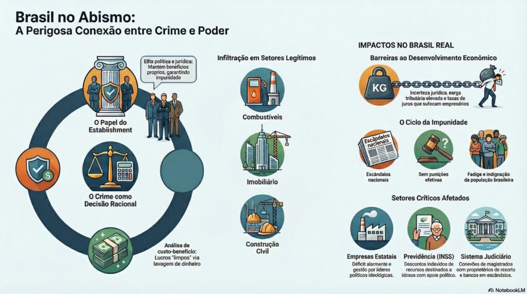 Existe uma conexão entre a Economia do Crime e o Establishment. É o que estamos vendo nos diversos escândalos que têm estourados no Brasil