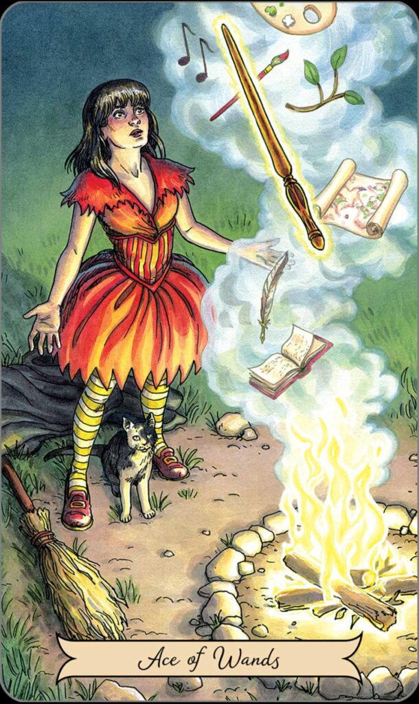 O arcano Ás de Paus traz um estalo de energia puro, aquele entusiasmo para iniciar projetos. Mas precisa de cuidado para não apagar rápido demais