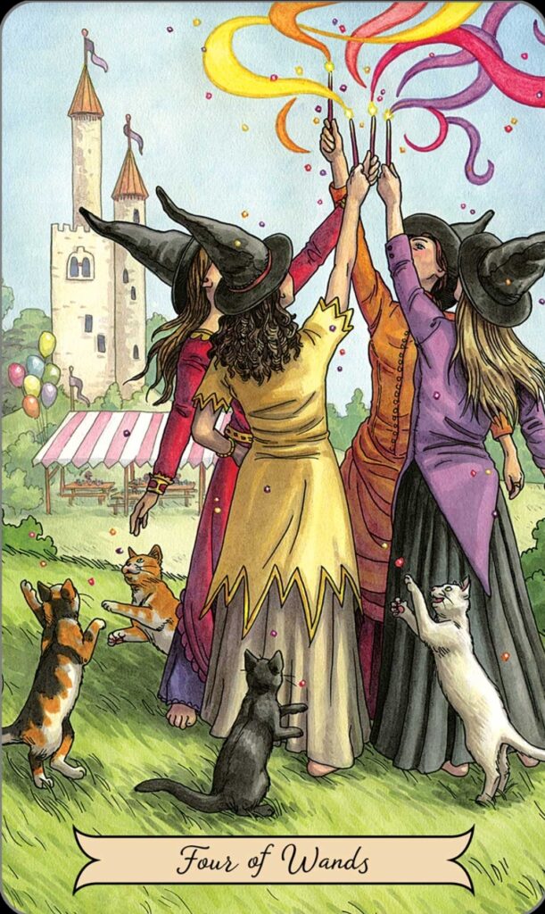 O 4 de Paus chega trazendo uma energia de comemoração. Ainda não é o ponto alto da jornada, mas o momento em que paramos para respirar fundo e sentir que algo estabilizou