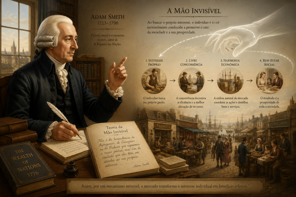 Em 1776, o pensador econômico Adam Smith desenvolveu a Teoria da Mão Invisível. Será que continua atual?