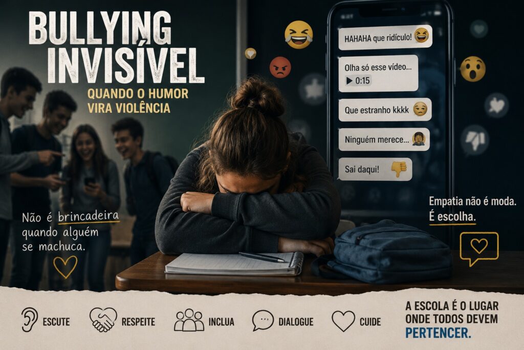 O bullying disfarçado de humor é violência pequena demais para gerar suspensão nas escolas, mas grande suficiente para gerar insegurança, ansiedade e isolamento