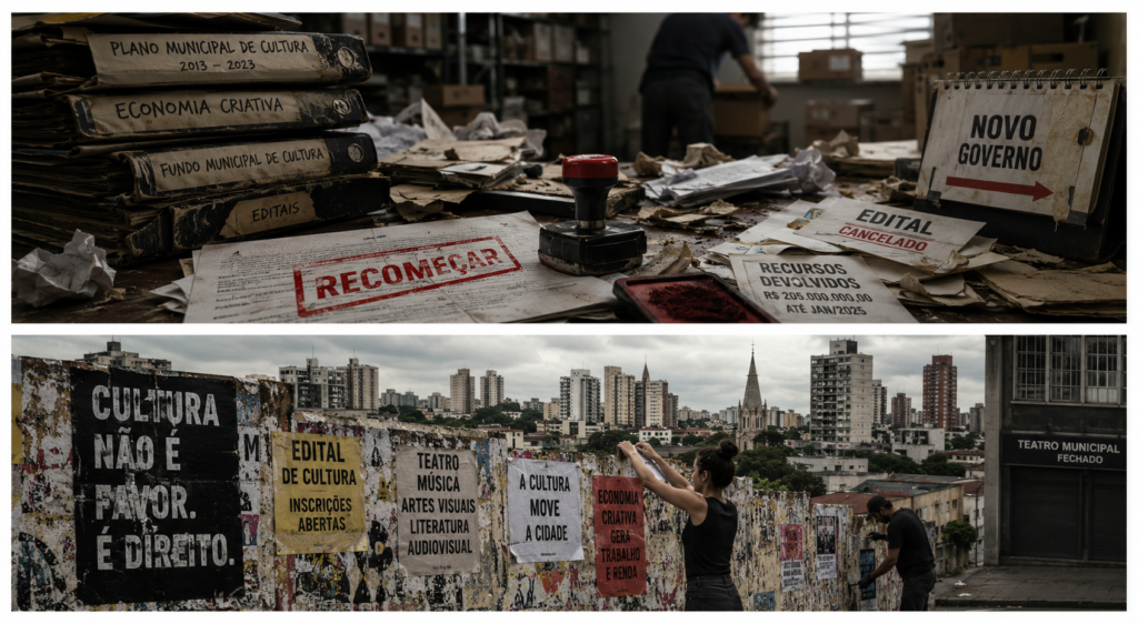 A cada troca de governo, é preciso recomeçar tudo, convencer novamente sobre a importância da cultura e reabrir debates que deveria estar superados