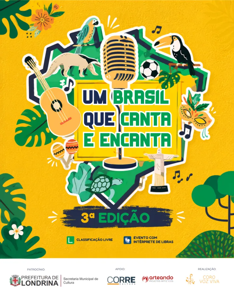O Coro Voz Viva retoma o projeto Brasil que Canta e Encanta, levando música de qualidade às feiras livres e espaços públicos de Londrina