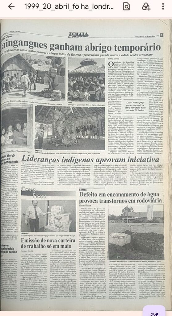 Um artigo de opinião publicado no dia 10 de junho ajudou a dar pistas para provar que os Kaingang não invadiram o Centro Cultural Kaingang. Isso mudou totalmente uma ação judicial que estava quase perdida