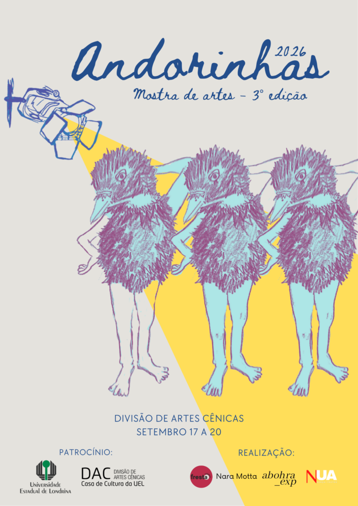 Andorinhas Mostra de Artes reúne teatro, dança, performance, cinema e artes visuais em Londrina. Até 20 de setembro, terceira edição promove encontros e intercâmbios entre artistas e linguagens.