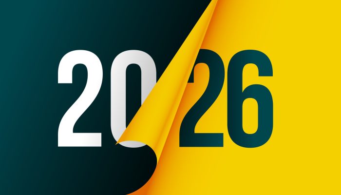 paper curl style 2026 new year banner vector