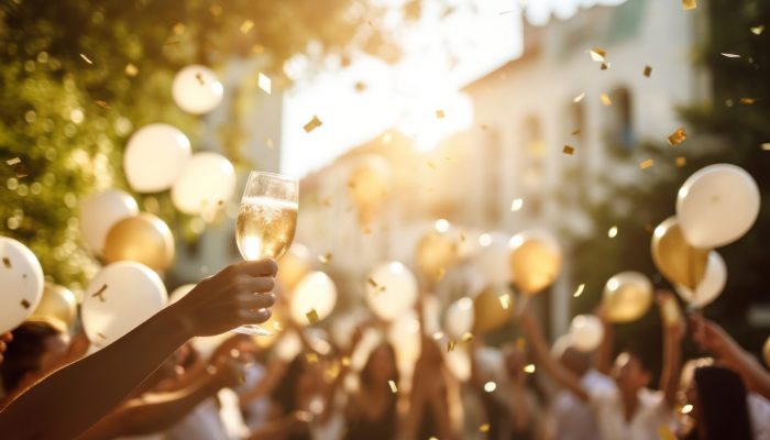 A wedding celebration defocused party adult.