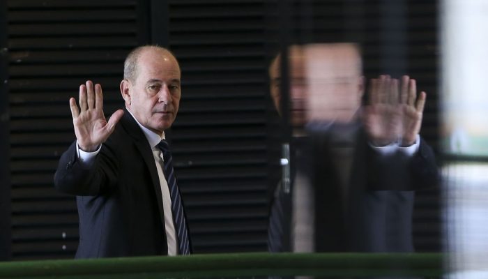 O futuro ministro da Defesa, Fernando Azevedo e Silva, chega ao CCBB em Brasília