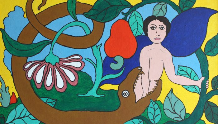 Manuel Alexandre Filho, O Bem e o Mal (Le Bien et le Mal), 1970, huile sur toile, 38 x 61 cm