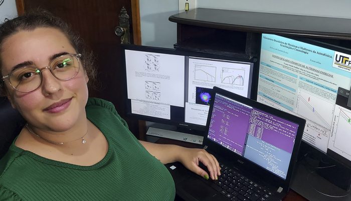 Mulheres na ciência: vida dedicada à pesquisa e um caminho a seguir. Na foto,  Luana Natalie Padilha de apenas 23 anos já está empenhada em realizar o sonho de ser pesquisadora na área de Astronomia.   -  Curitiba, 07/10/2021  -  Foto: Fundação Araucária
