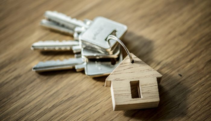 Flat lay of real estate concept