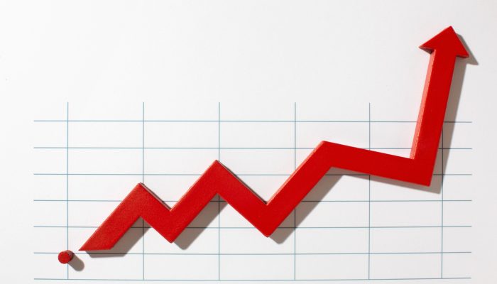 flat-statistics-presentation-with-arrow