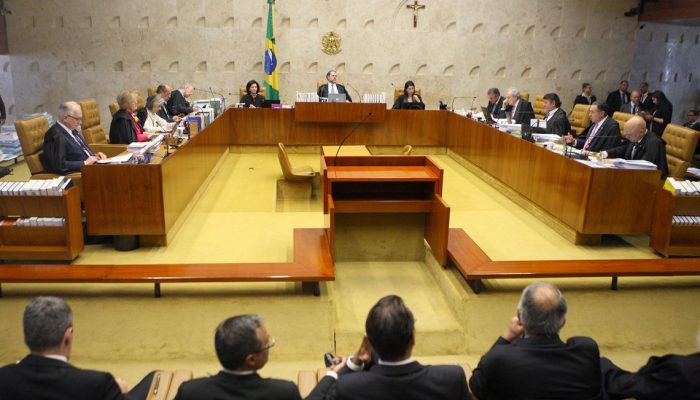 Plenário do Supremo Tribunal Federal (STF) durante julgamento sobre a constitucionalidade do decreto do indulto natalino editado pelo presidente Michel Temer, no ano passado. O relator do caso, é ministro Luís Roberto Barroso.